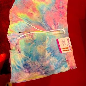 Tye Dye Juicy Couture sports shorts (4 inch seam)